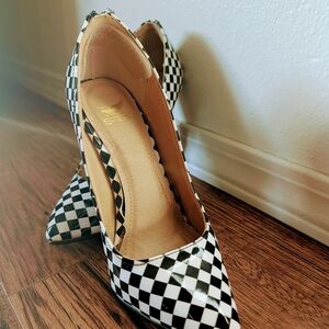 Elegant Checkered Heels